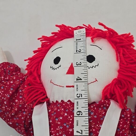 Classic Rag Doll with Red Hair and White Dress - Picture 5 of 6